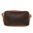 CELINE Macadam Canvas Shoulder Bag PVC Leather Brown Auth ar12296-2