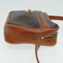 CELINE Macadam Canvas Shoulder Bag PVC Leather Brown Auth ar12296-4