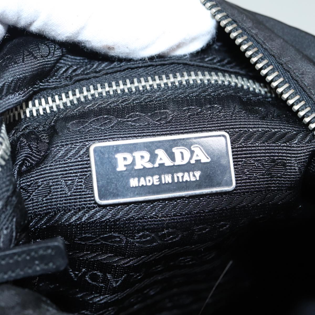 PRADA Shoulder Bag Nylon Black Auth ar12303