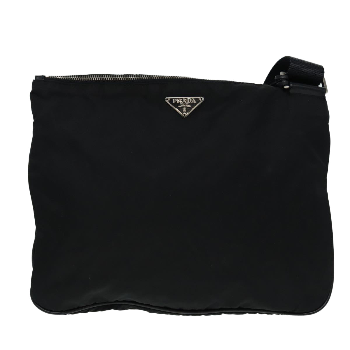 PRADA Shoulder Bag Nylon Black Auth ar12303