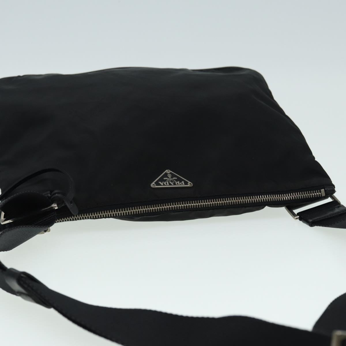 PRADA Shoulder Bag Nylon Black Auth ar12303