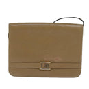 Christian Dior Shoulder Bag Leather Beige Auth ar12309-13