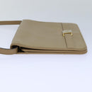 Christian Dior Shoulder Bag Leather Beige Auth ar12309-3