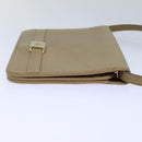 Christian Dior Shoulder Bag Leather Beige Auth ar12309-4