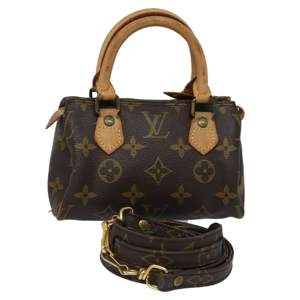 LOUIS VUITTON Monogram Mini Speedy Hand Bag Vintage M41534 LV Auth ar12313