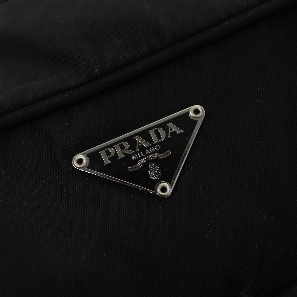 PRADA Hand Bag Nylon Black Auth ar12321