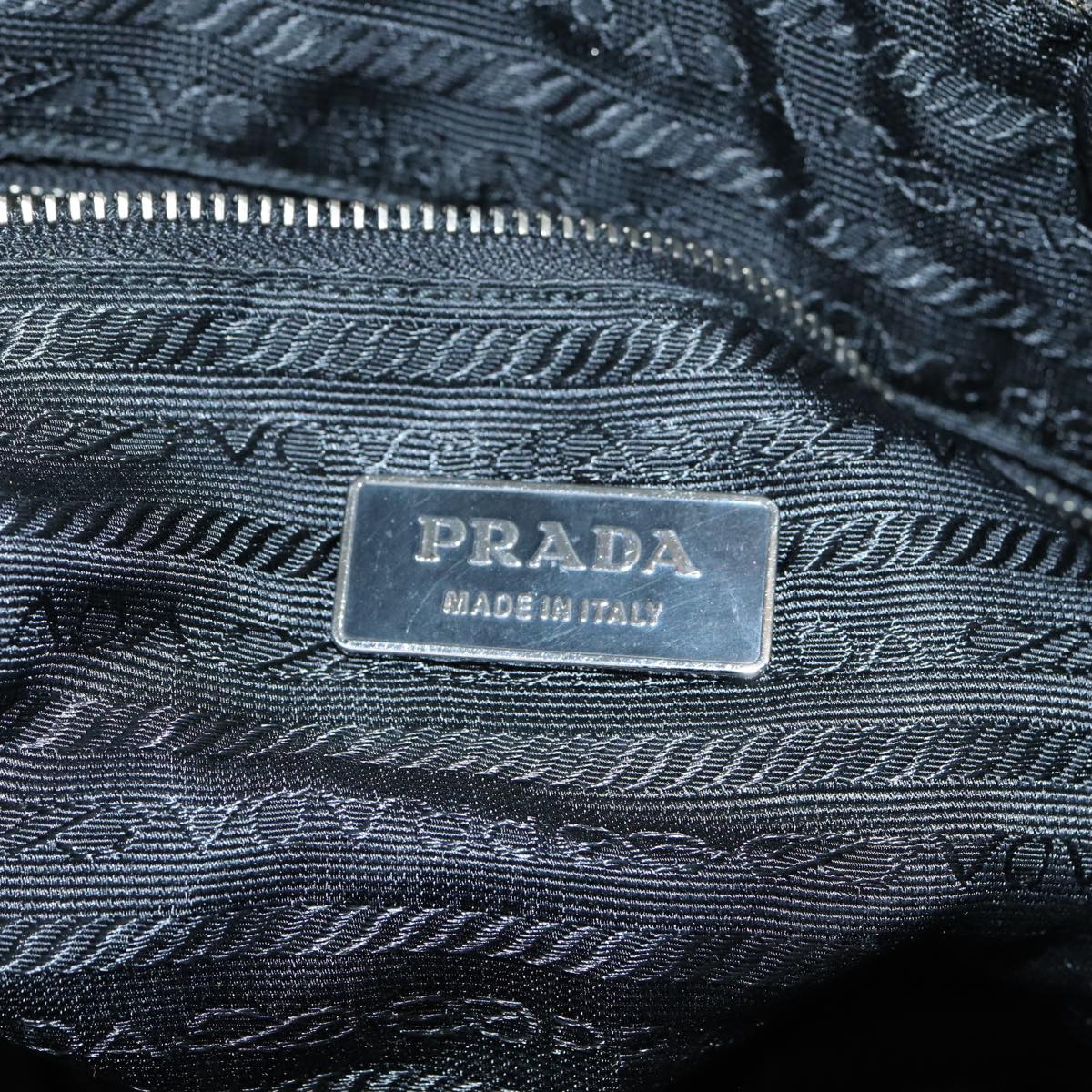 PRADA Hand Bag Nylon Black Auth ar12321