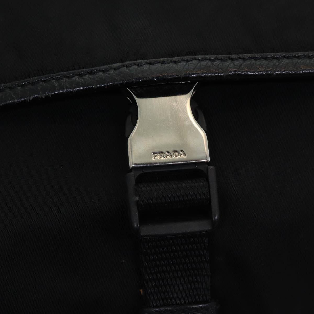 PRADA Shoulder Bag Nylon Black Auth ar12322