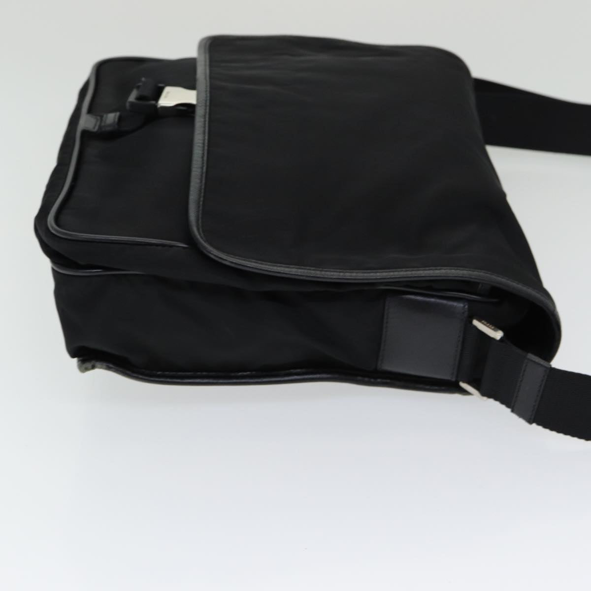 PRADA Shoulder Bag Nylon Black Auth ar12322