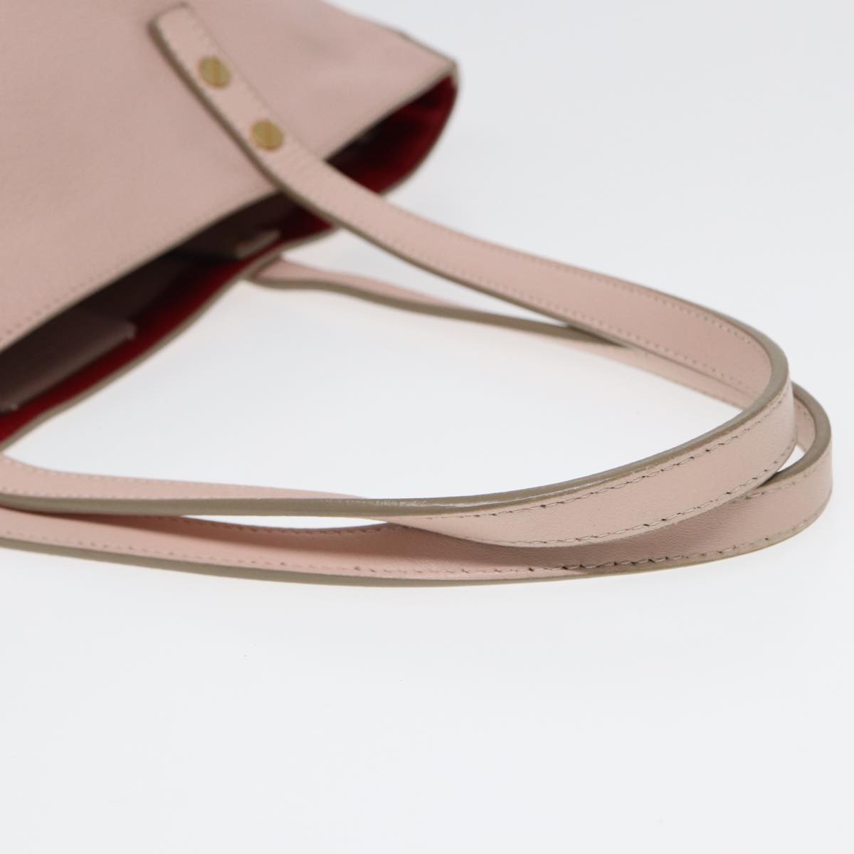 Chloe Tote Bag Leather Pink Gold Auth ar12330