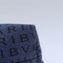 BVLGARI Pouch Canvas Blue Silver Auth ar12334-15