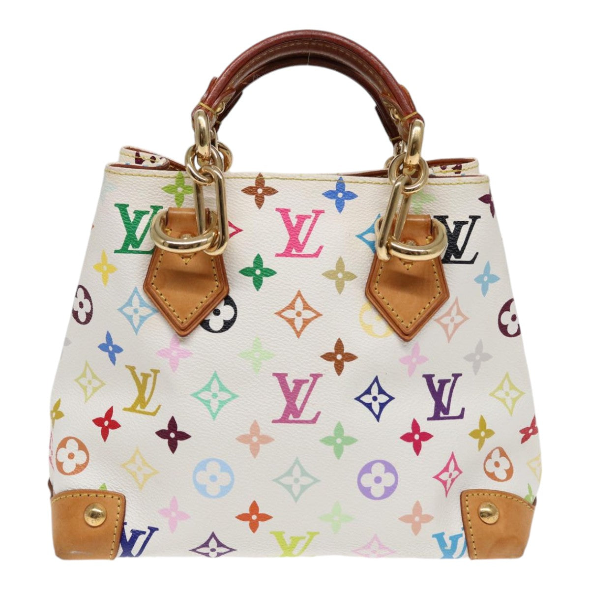 LOUIS VUITTON Monogram Multicolor Audra Hand Bag White M40047 LV Auth ar12339 - 0