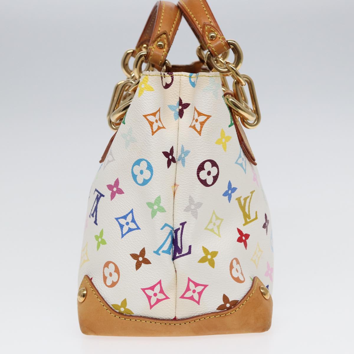 LOUIS VUITTON Monogram Multicolor Audra Hand Bag White M40047 LV Auth ar12339