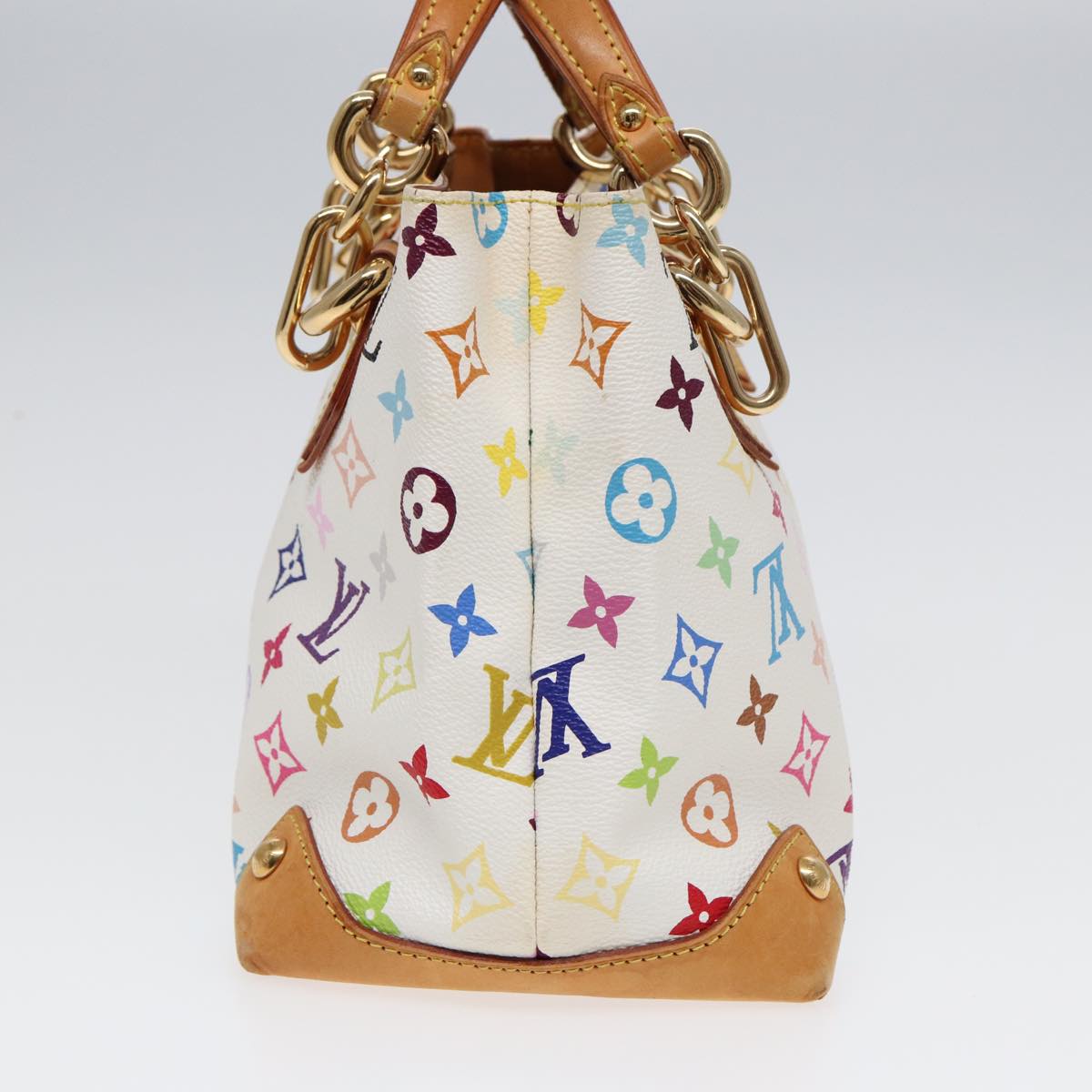 LOUIS VUITTON Monogram Multicolor Audra Hand Bag White M40047 LV Auth ar12339