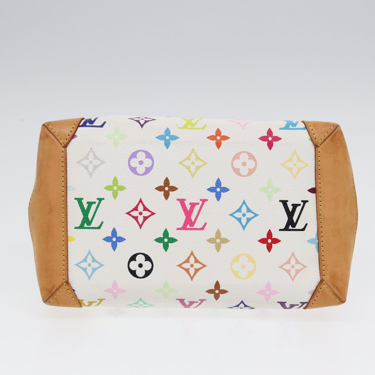 LOUIS VUITTON Monogram Multicolor Audra Hand Bag White M40047 LV Auth ar12339