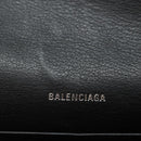 BALENCIAGA Paper Manny Long Wallet Leather Black Silver 371661 Auth ar12342-8