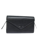 BALENCIAGA Paper Manny Long Wallet Leather Black Silver 371661 Auth ar12342-1