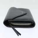 BALENCIAGA Paper Manny Long Wallet Leather Black Silver 371661 Auth ar12342-4