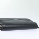 BALENCIAGA Paper Manny Long Wallet Leather Black Silver 371661 Auth ar12342-5