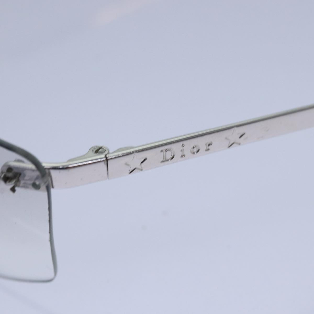 Christian Dior Sunglasses Silver Auth ar12346