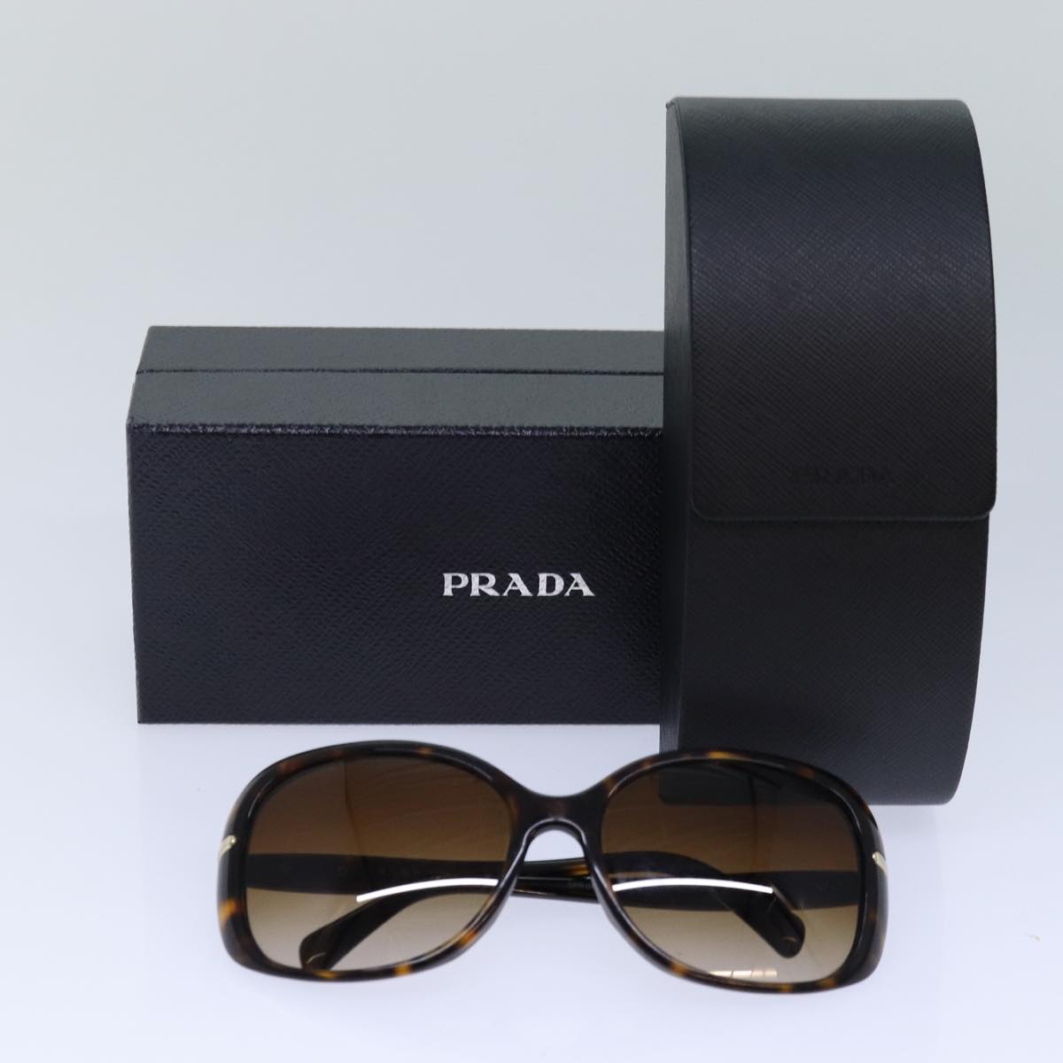 PRADA Sunglasses plastic Brown Auth ar12353