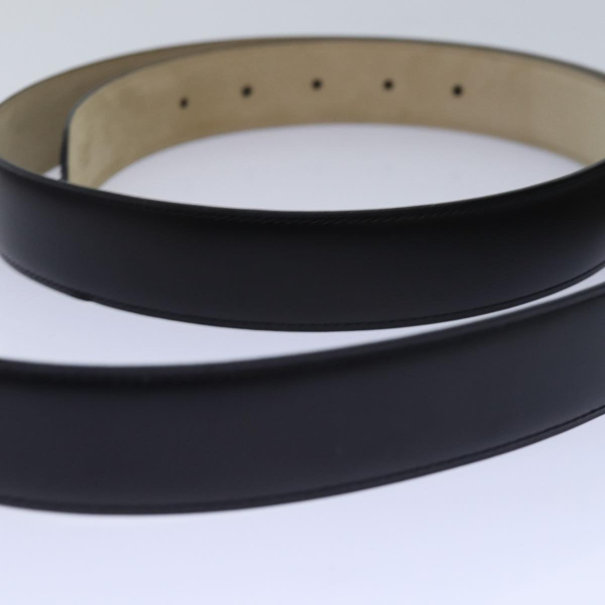 CARTIER Belt Leather 47.6"" Black Auth ar12376