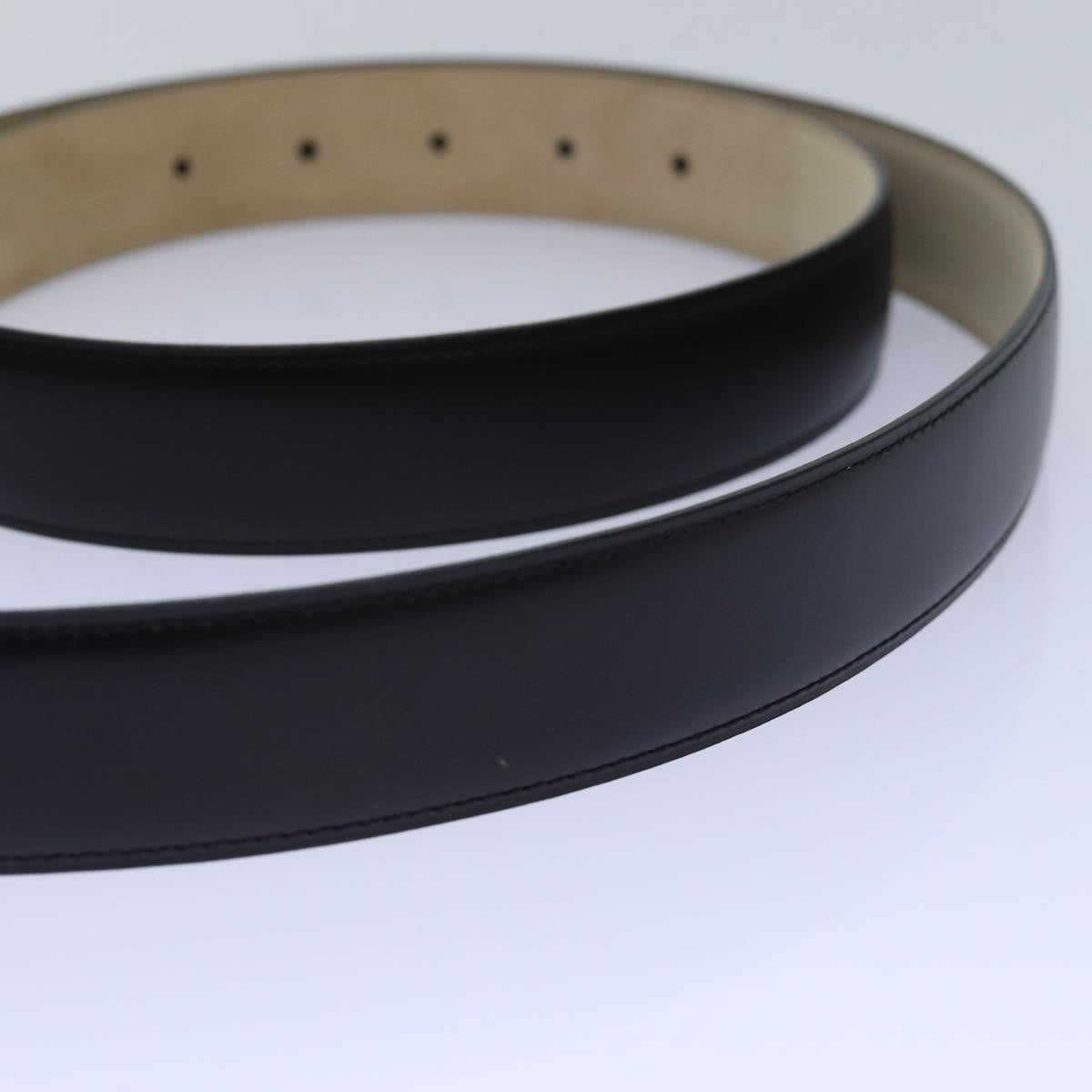 CARTIER Belt Leather 47.6"" Black Auth ar12376