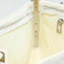 FENDI Shoulder Bag Nylon White Silver Auth ar12395-21