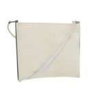 FENDI Shoulder Bag Nylon White Silver Auth ar12395-1