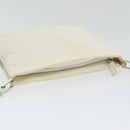 FENDI Shoulder Bag Nylon White Silver Auth ar12395-6