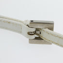 FENDI Shoulder Bag Nylon White Silver Auth ar12395-8