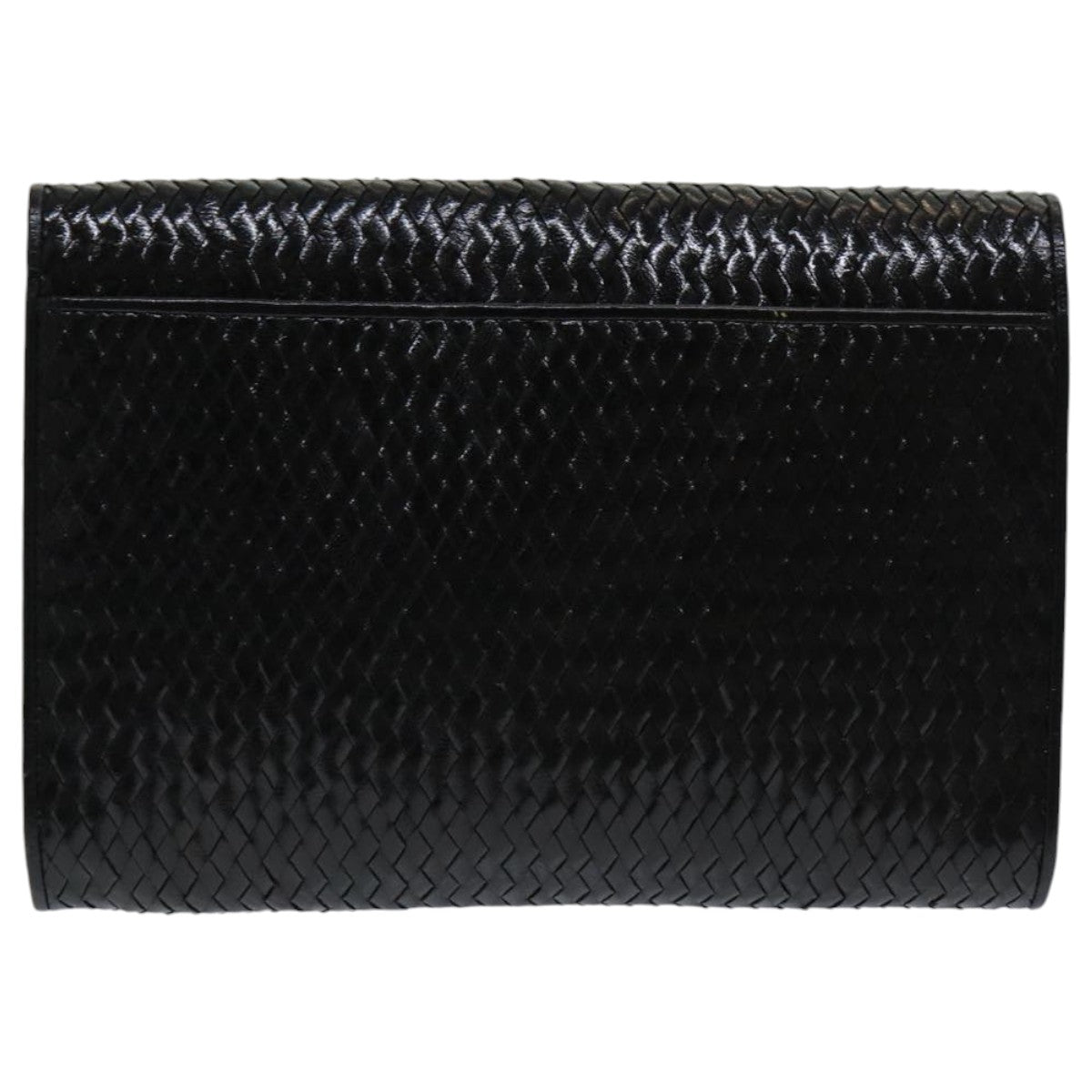 SAINT LAURENT Clutch Bag Leather Black Auth ar12403 - 0