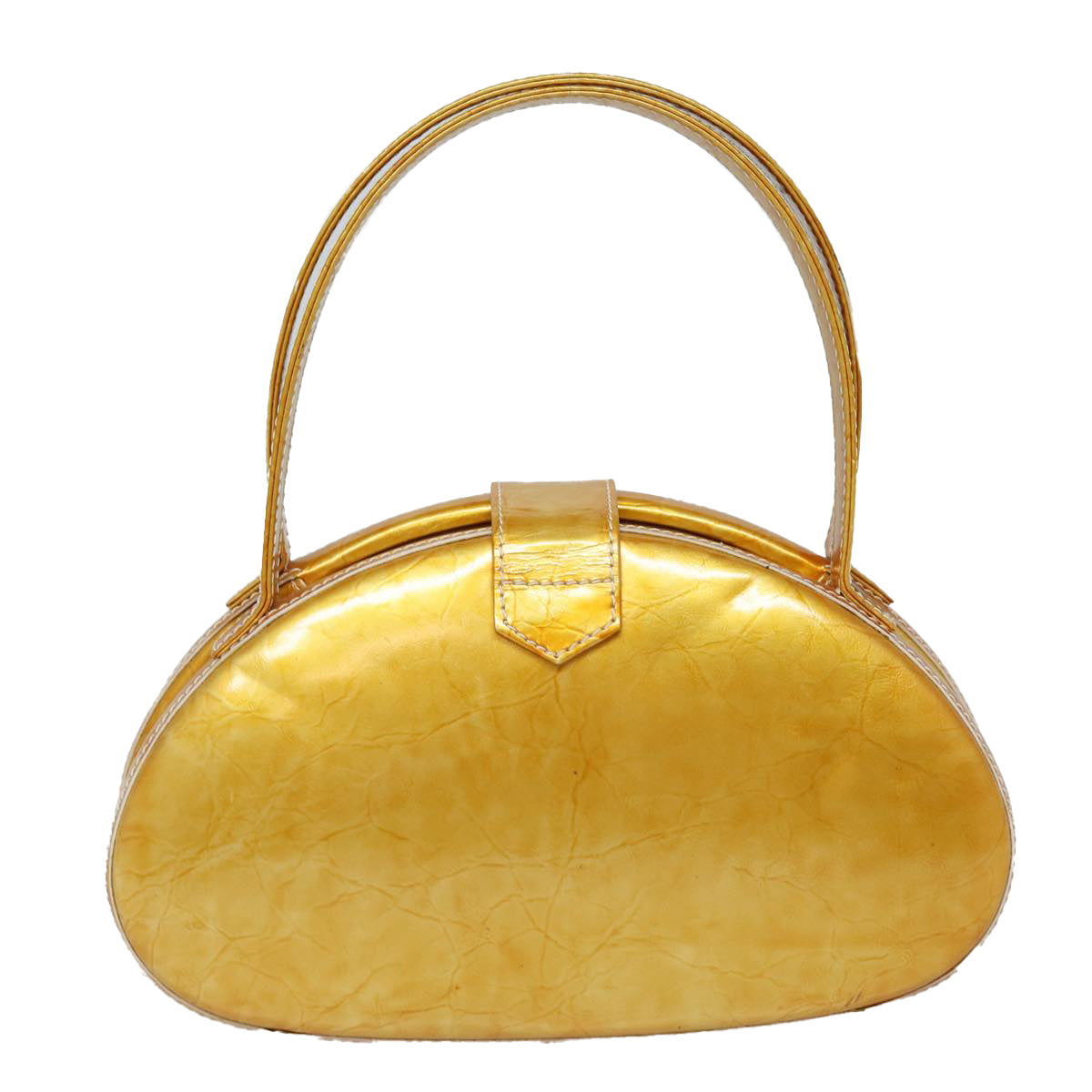 LOEWE Hand Bag Enamel Yellow Gold Auth ar12404 - 0