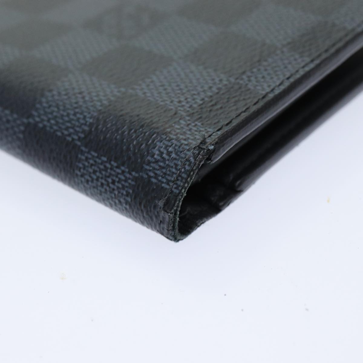 LOUIS VUITTON Damier Cobalt Brazza Portefeuille Long Wallet N63243 Auth ar12423