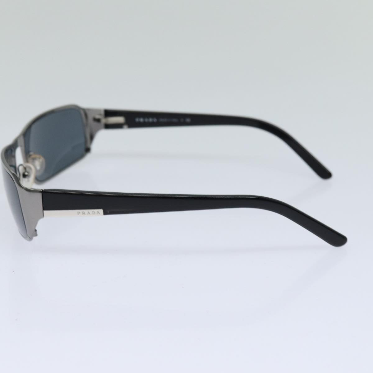 PRADA Sunglasses metal Black Silver Auth ar12441 - 0