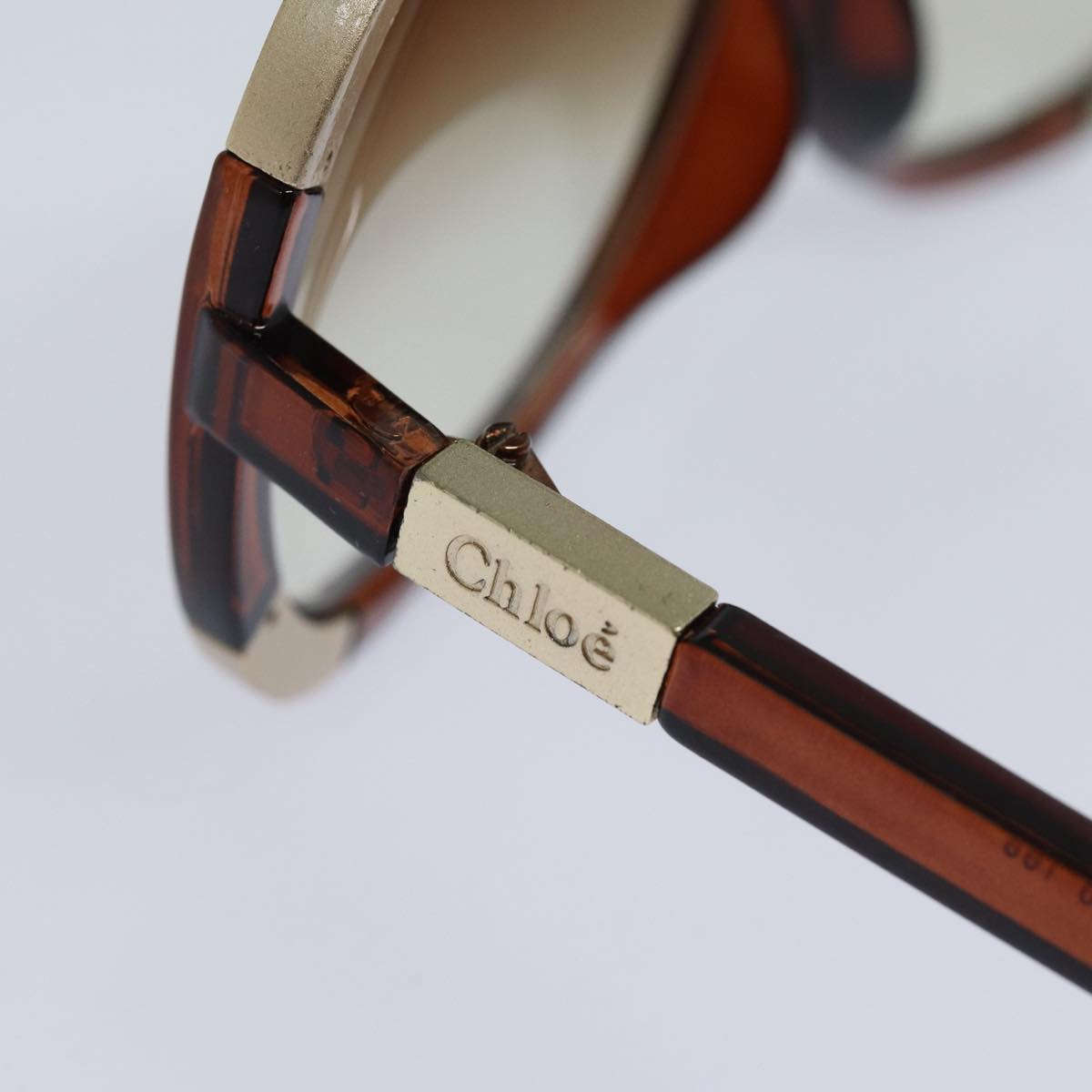 Chloe Sunglasses plastic Brown Auth ar12442