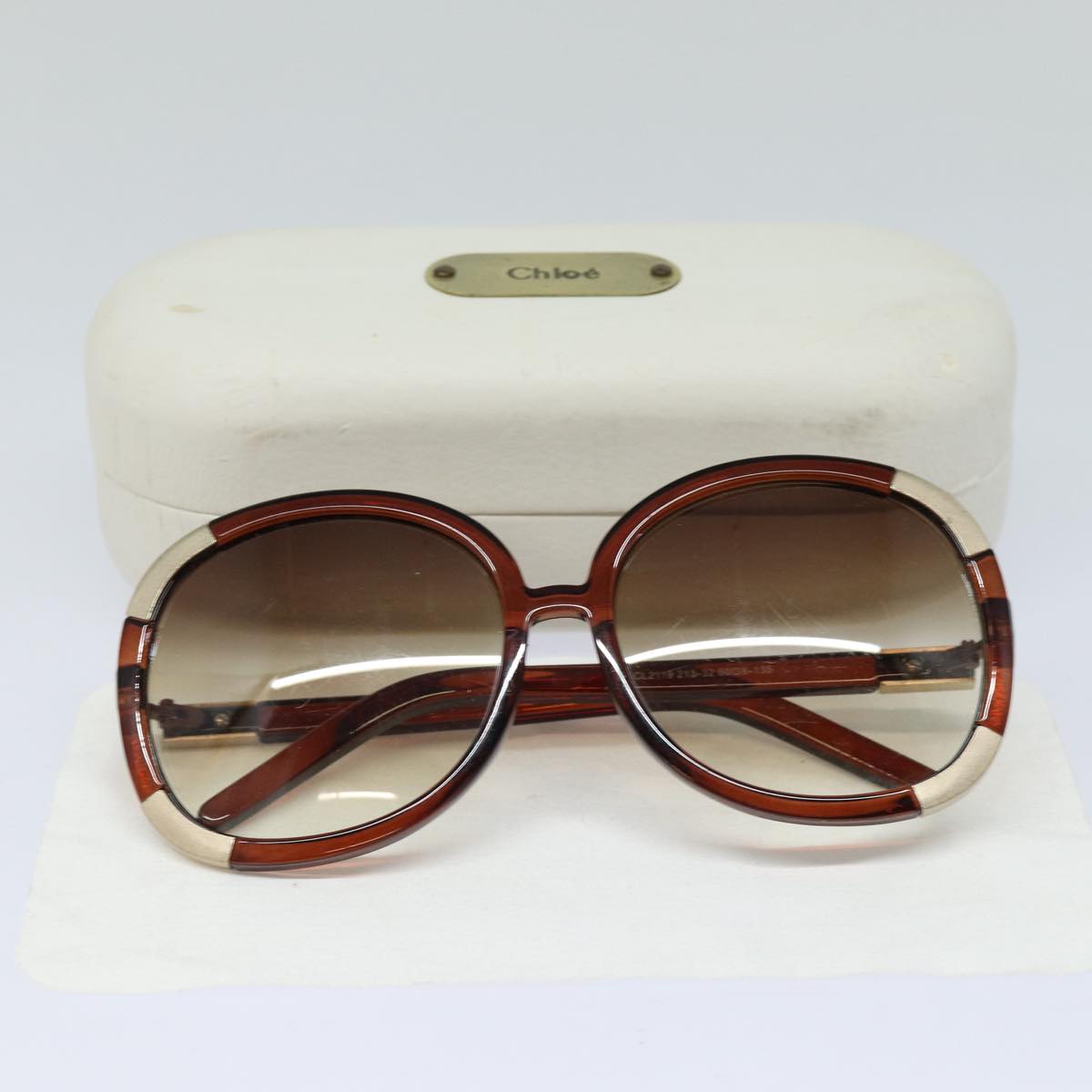 Chloe Sunglasses plastic Brown Auth ar12442