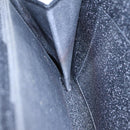 BVLGARI Clutch Bag PVC Silver Black Auth ar12452-20