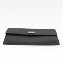 BVLGARI Clutch Bag PVC Silver Black Auth ar12452-6