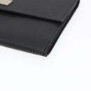 BVLGARI Clutch Bag PVC Silver Black Auth ar12452-7