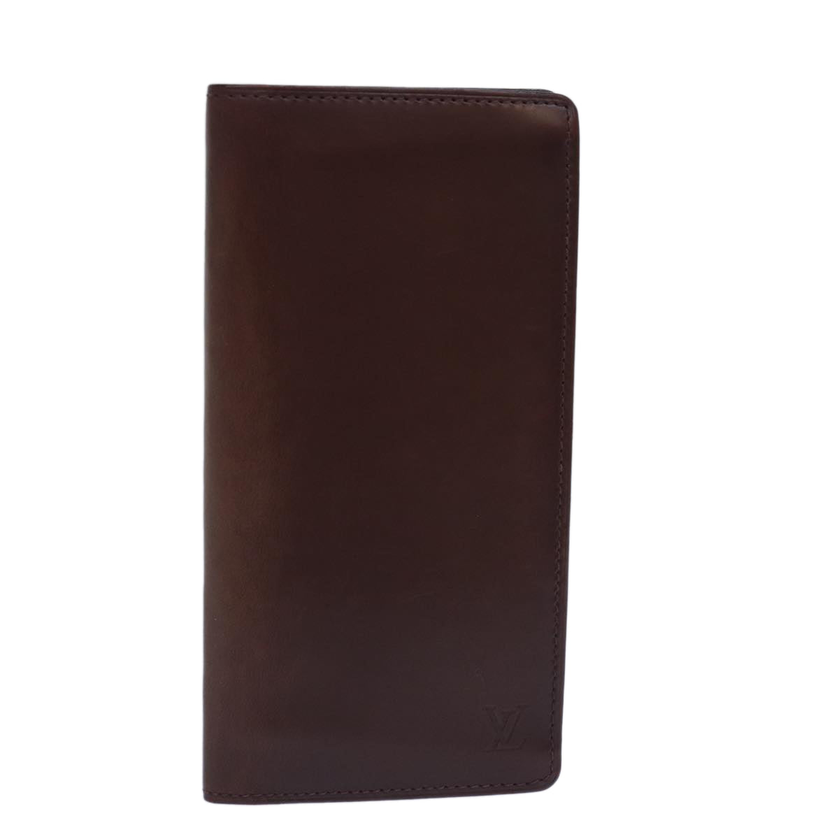 LOUIS VUITTON Brazza Portefeuille Long Wallet Leather Brown M85092 Auth ar12453