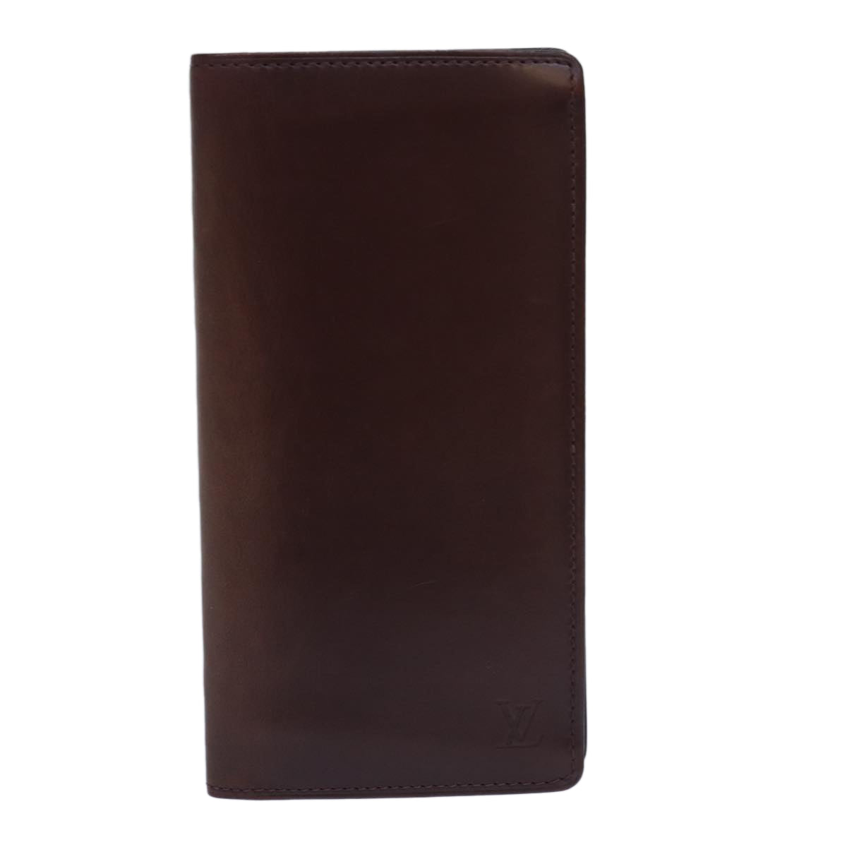 LOUIS VUITTON Brazza Portefeuille Long Wallet Leather Brown M85092 Auth ar12453