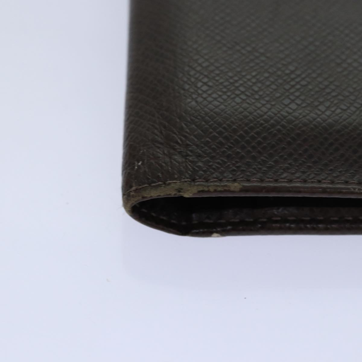 LOUIS VUITTON Taiga Brazza Portefeuille Long Wallet Grizzly M32578 Auth ar12454