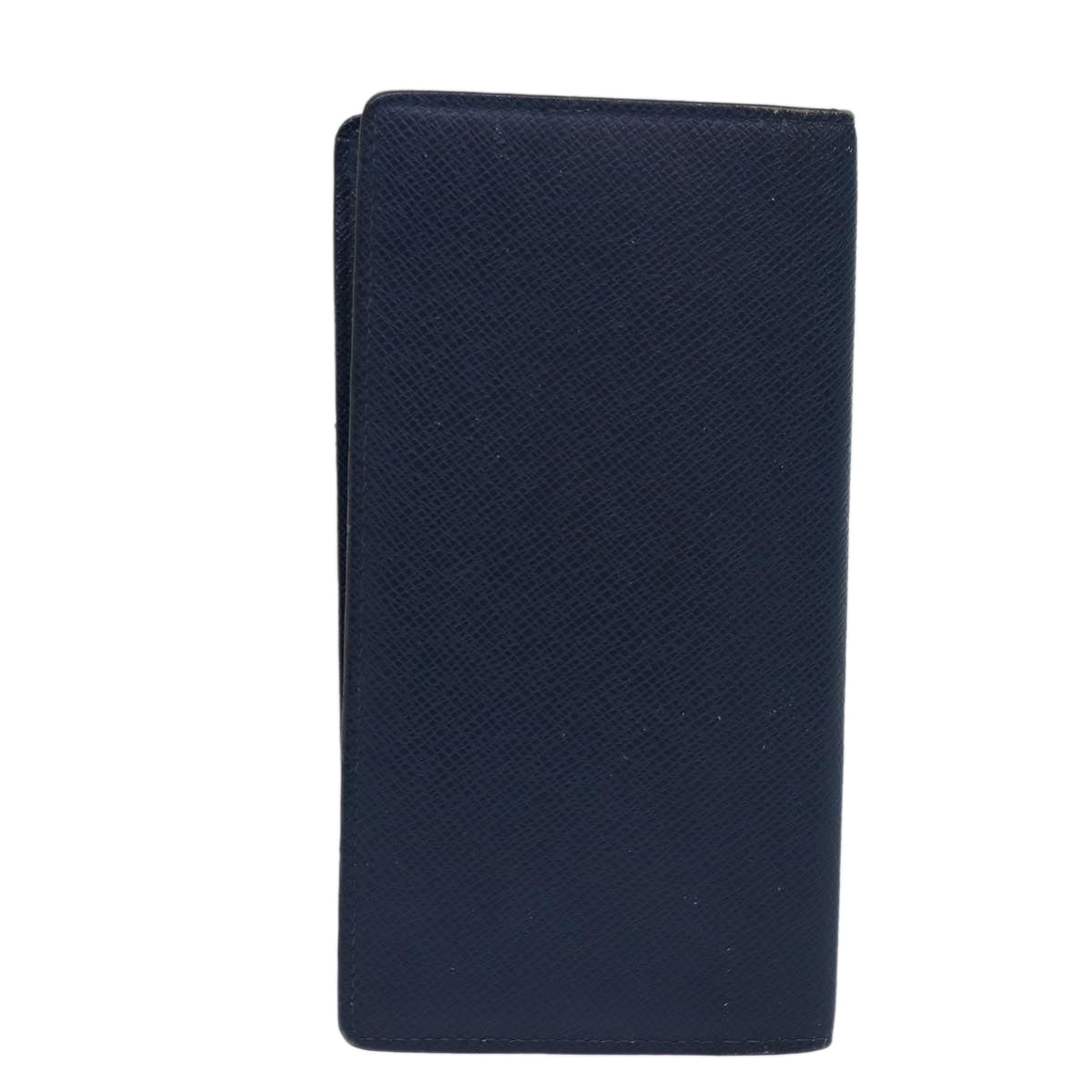 LOUIS VUITTON Taiga Long Wallet Navy LV Auth ar12457 - 0