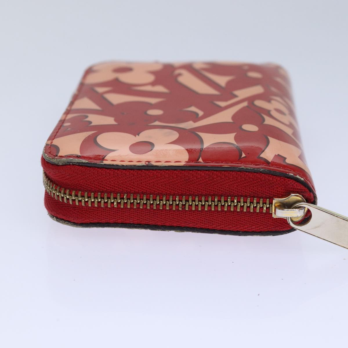 LOUIS VUITTON Vernis Suite Zippy Coin Purse Pomme D'amour M90131 LV Auth ar12460