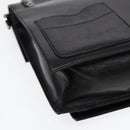 FENDI Hand Bag Leather 2way Black Silver Auth ar12462-17