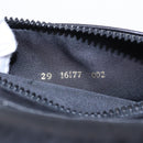 FENDI Hand Bag Leather 2way Black Silver Auth ar12462-11