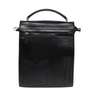FENDI Hand Bag Leather 2way Black Silver Auth ar12462-2