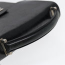 FENDI Hand Bag Leather 2way Black Silver Auth ar12462-7