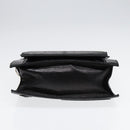 FENDI Hand Bag Leather 2way Black Silver Auth ar12462-5